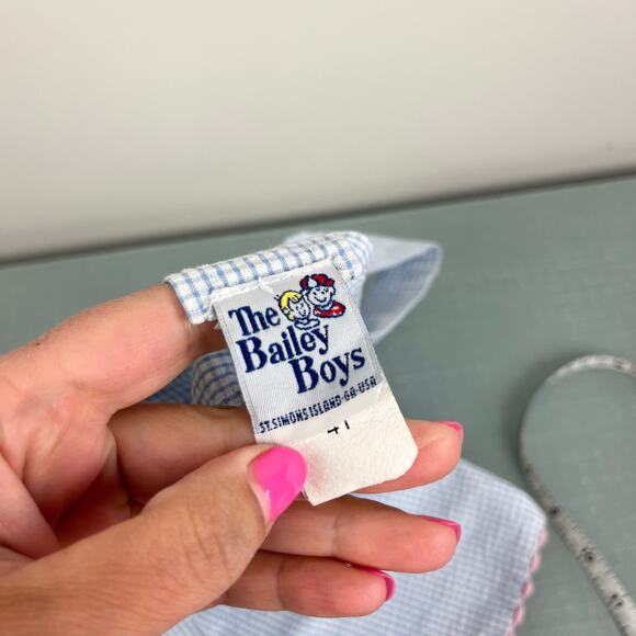 The Bailey Boys Blue Gingham Applique Ice Cream Dress 4T USA - Picture 7 of 11